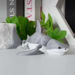 3D Printed Ocean Animal Great Shark Statue, Home Holiday Decoration, Aquarium Decor, Halloween Christmas Gift