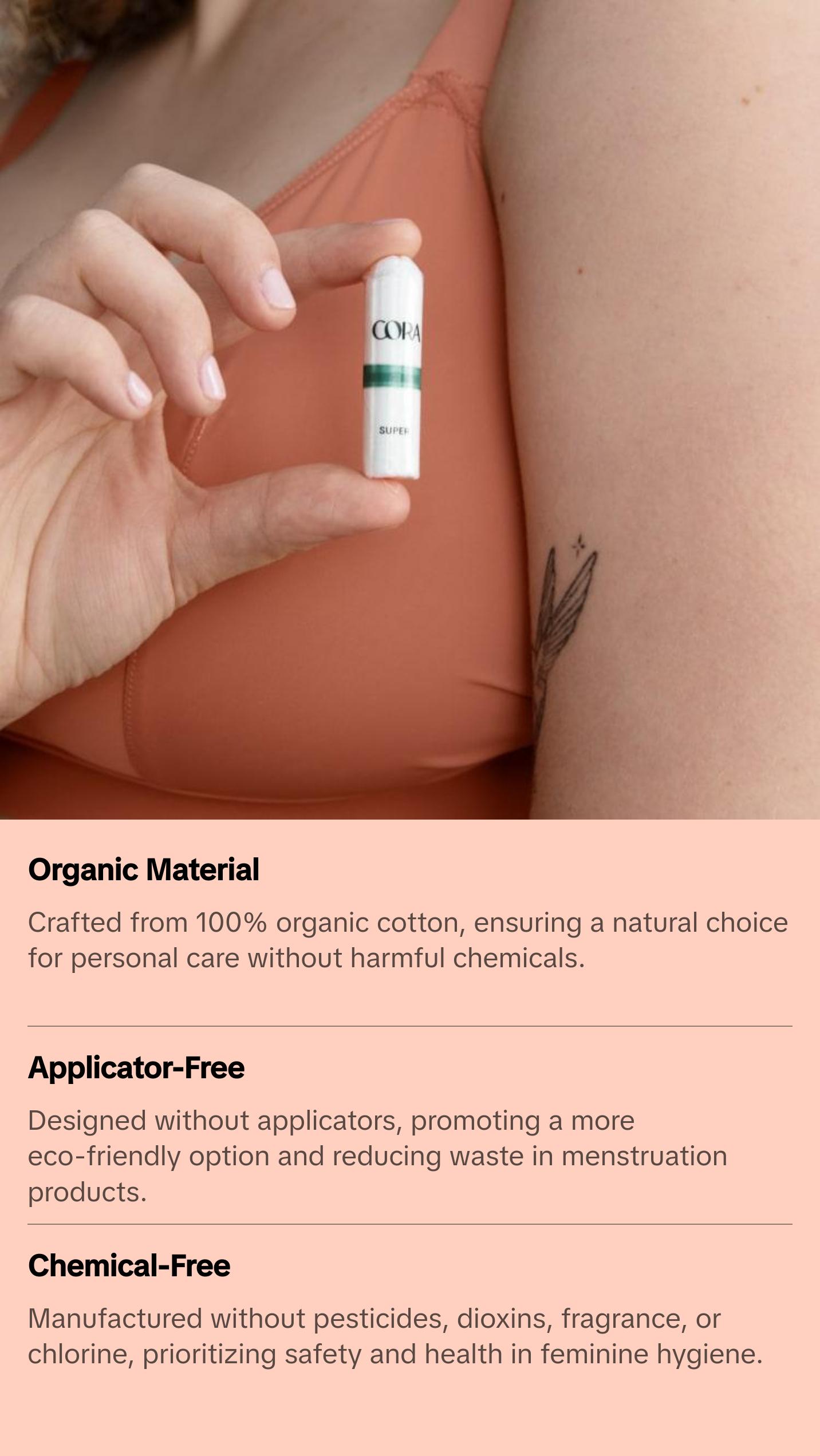 The Comfort Fit Tampon- Applicator Free