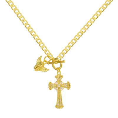 Double Cross Necklace Evry Jewels TikTok Shop