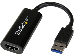 StarTech.com USB32HDES Slim USB 3.0 to HDMI External Video Card Multi Monitor Adapter - USB Graphics Card - Portable USB Video Card - 1920x1200