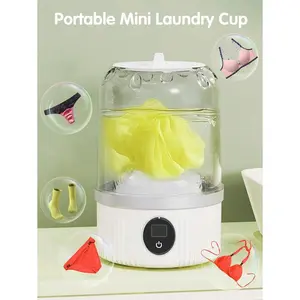 Portable Washing Machine,USB Rechargeable Compact Travel Portable Washer,2 Modes Mini Washer Deep Cleaning Of Underwear, Baby Clothes And Sock, Best For Apartment,Dormitories