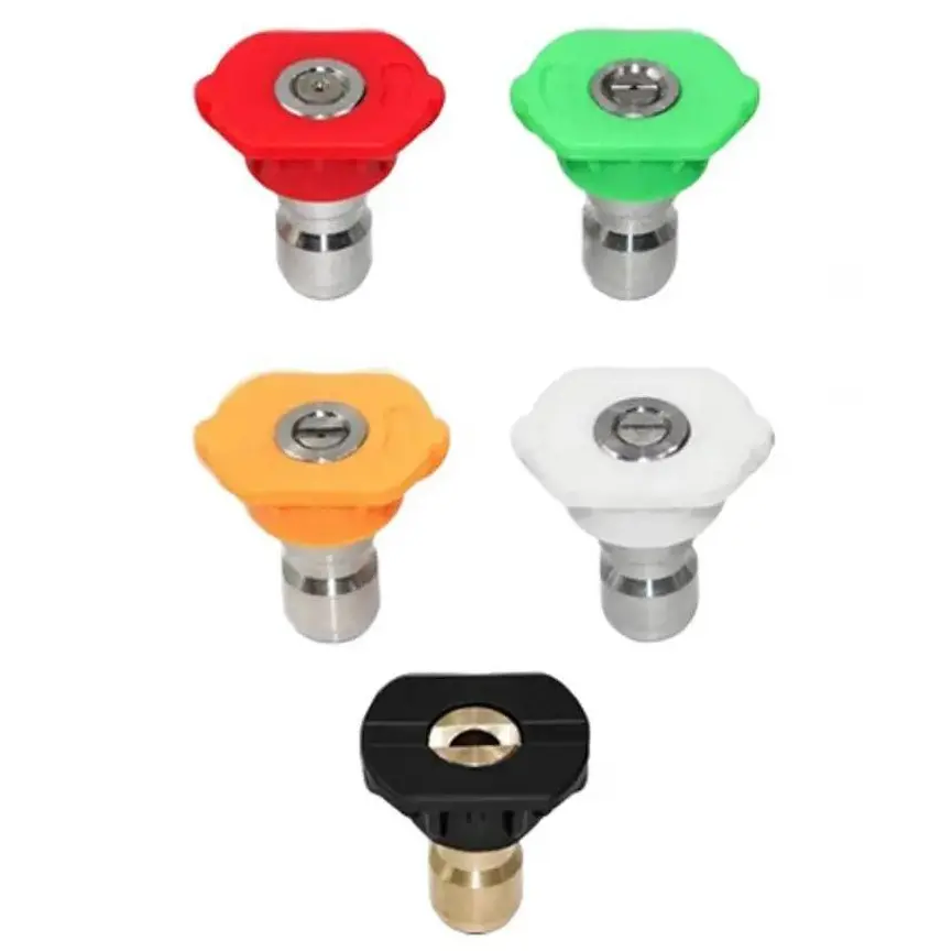 5 Pack Pressure Washer Tips , Universal Power Washer Pressure Washer Spray Nozzle Tip Set For Quick Connect 1/4" INCH Multiple Degrees (0、15、25、40、60 Soap) 4000 psi