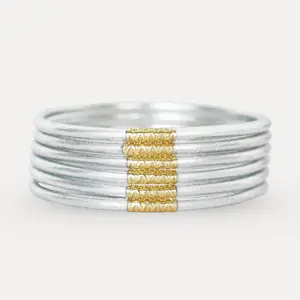 Silver Lumine All Weather Bangles® (Set of 6)