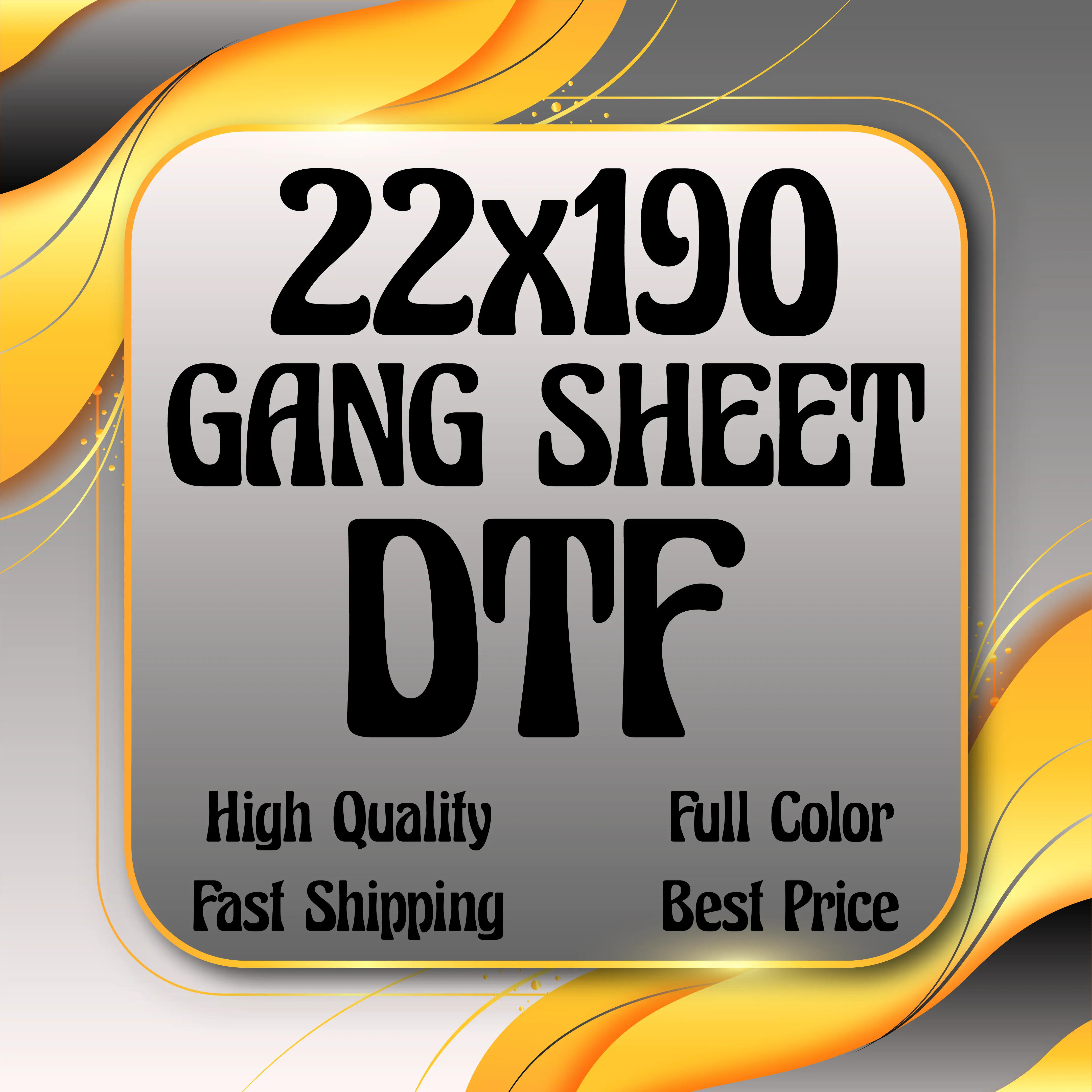 Custom DTF Transfers, DTF Print, DTF Prints, High-Quality Transfer, Full Color Prints, Custom 22x190 Gang Sheet DTF