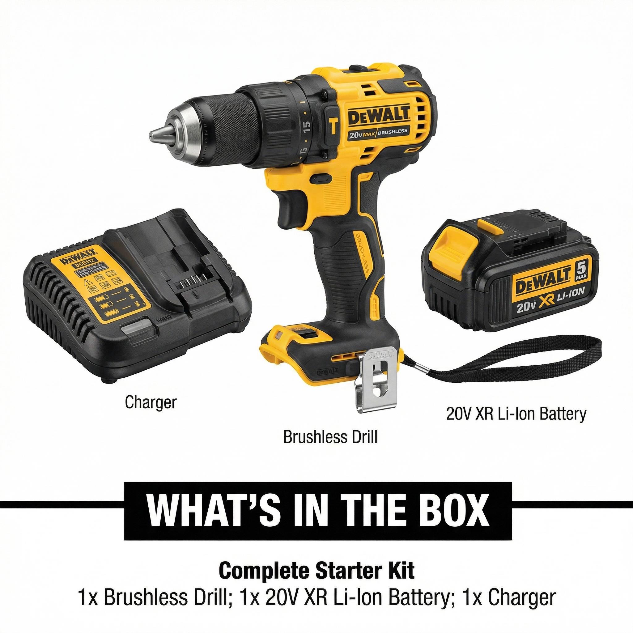 Dewalt DCF805 Cordless Impact Drill With Battery Charger Wood Metal Drilling Electric Wrench Makita Battery