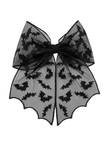 Gothic Bow Lace Embroidered Bat Hair Clip, Perfect Halloween Accessory, Ideal Gift for Women, Daily Wear Fashion Jewelry, Super Cute Clips