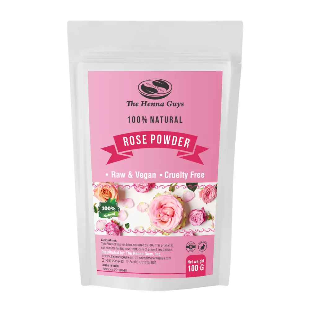 The Henna Guys Rose Petal Powder Conditioner, 100% pure rose powder. All natural hair conditioning powder. Natural conditioner for all hair types.
