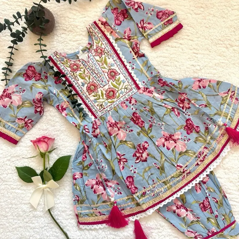 Girls Breathable Cotton 2pc Shalwar