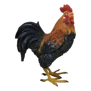 Rustic Western Proud Country Farm Colorful Chicken Rooster Figurine 5.25" Tall