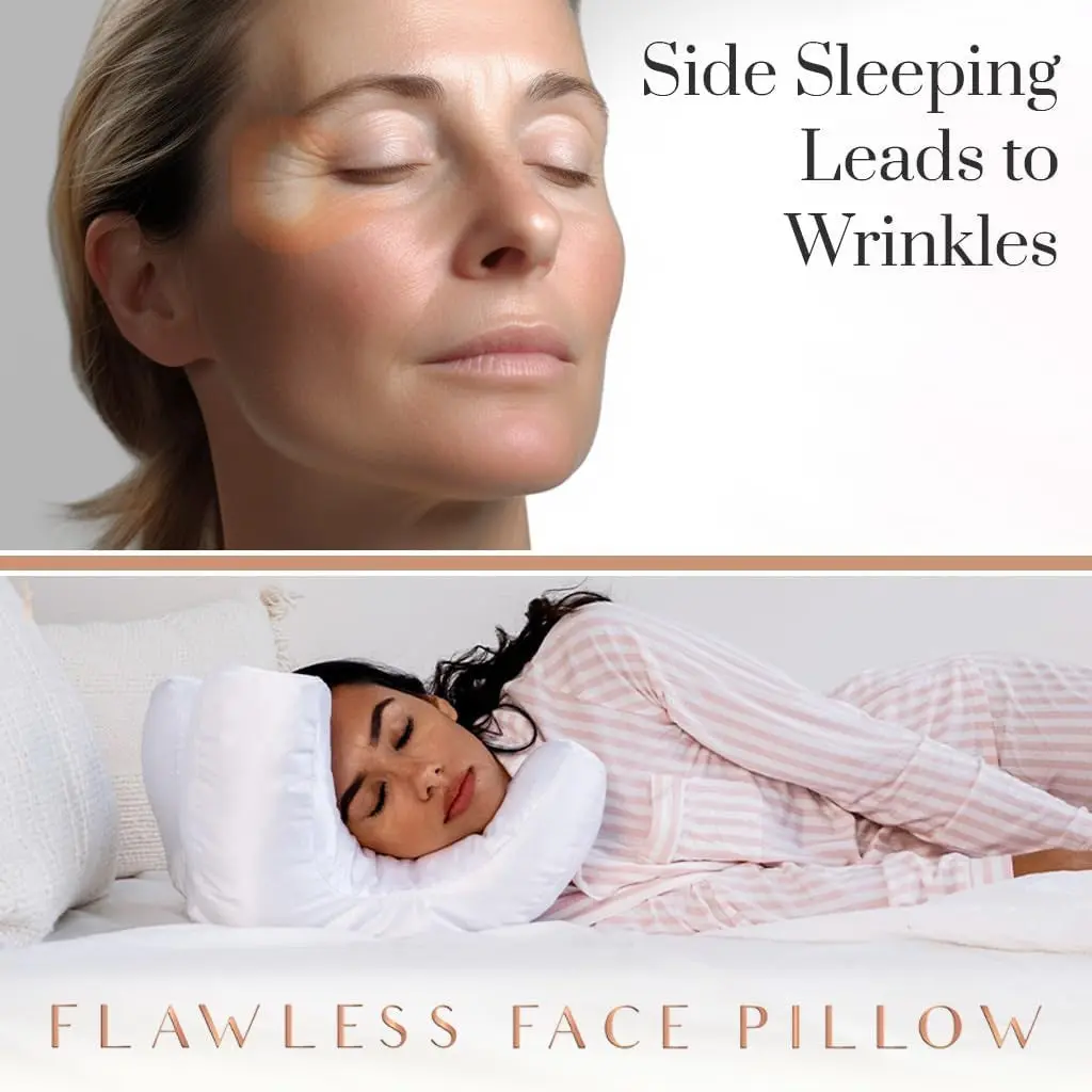 Anti-Wrinkle Beauty Pillow, Face Pillow for Side Sleepers, Massage Pillow for Face-Down Sleep