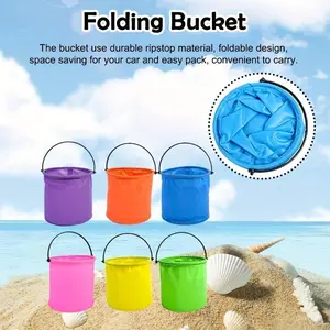 1pc Durable Portable Folding Bucket for Camping, Picnics, and Hiking - Convenient Sturdy Handle Included