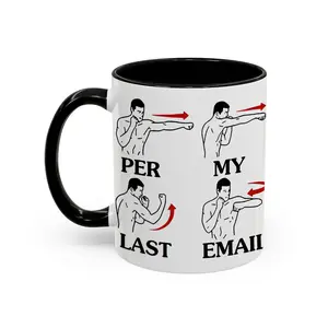 Per My Last Email Funny Boxing Mug, Funny Office Boxing Punch Mug, Gift For Coworker, Best Friend, Work Frustration Gift, Sarcastic Office Mug, 11oz Tea Mug, 15oz Coffee Mug, Large Ceramic Mug, Kitchen Drinkware