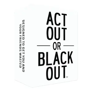 Act Out or Blackout Charades Do or DrinK Party Card Game with Over 350 Cards for Crazy Acts and Wasted Nights Act Out or Blackout Charades Do or DrinK Party Card Game with Over 350 Cards for Crazy Acts and Wasted Nights