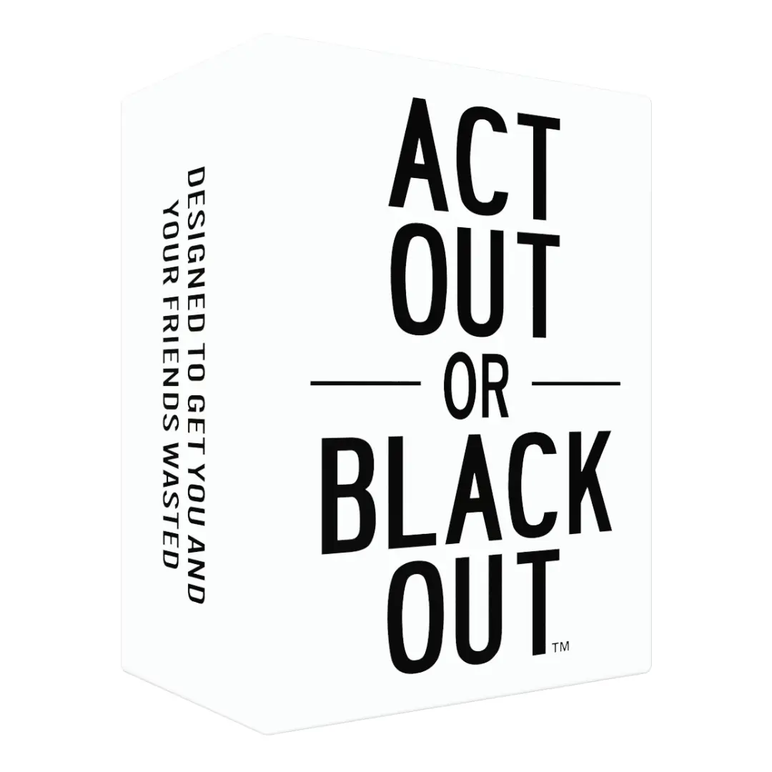 Act Out or Blackout Charades Do or DrinK Party Card Game with Over 350 Cards for Crazy Acts and Wasted Nights