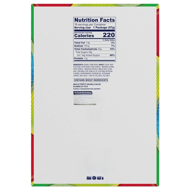 Airheads Xtremes Belts Sweetly Sour Candy Rainbow Berry Flavor 2 oz Bulk Party Favors Pack of 18 USA Made Non Melting Treats Fruity Soft