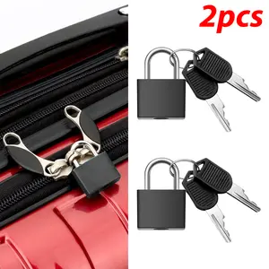 2pcs Mini Luggage Locks, Zipper Locks with 2 Keys Each, Durable Travel Accessories, Travel Essentials, Ideal for Suitcases and Bags, Security Lock