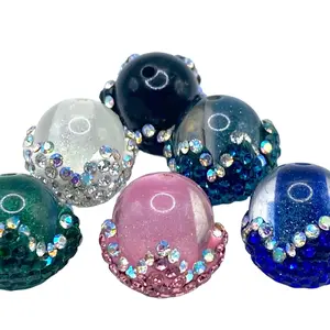 Enchanted Mermaid Luxury Beads 4.0 - Glitter Filled Beads with Rhinestones for Jewelry Making Beaded DIY
