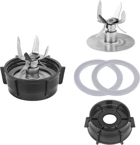 6 Point Ice Crushing  For Oster and Osterizer Blender Replacement  With Jar Base Cap And 2 count O Ring Seal Gasket Accessory Refresh Kit