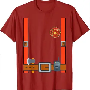 Fun Fireman Halloween - Firefighter Cosplay Costume Dressup T-shirt