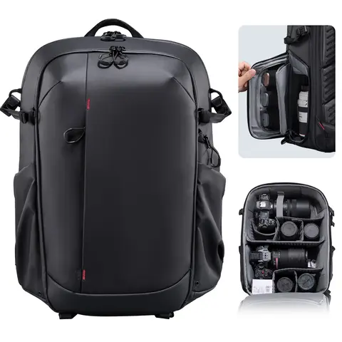 Ulanzi BP09 22L Waterproof Camera Backpack - Tripod Carrying Bag with Built-in Holder, Photography Equipment for Digital SLR Cameras, Content Creator Travel Gadgets