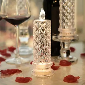 Rose Eyeshadow LED Flameless Candle, Romantic Battery Operated Pillar Candle, Perfect for Valentine's Day Proposal Anniversary Wedding Christmas Decorations, Led Candles