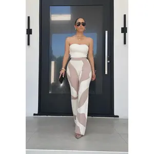 Beige Abstract Tiarra Pants
