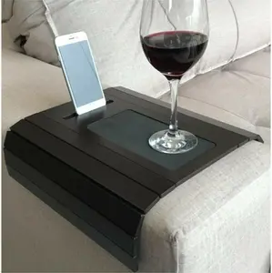 Functional Wooden Sofa Tray - Durable Plates for Organizing and Decorating Your Sofas