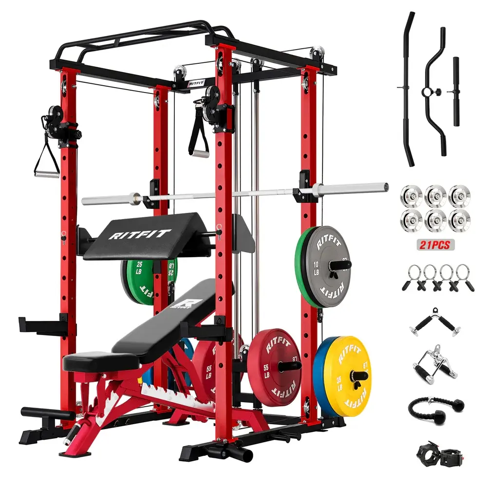 Red Package(Red Bench and 370lbs Plates)