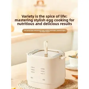 Egg Cooker 4-Egg Capacity with Timer Small Size for Nutritious and Delicious Results