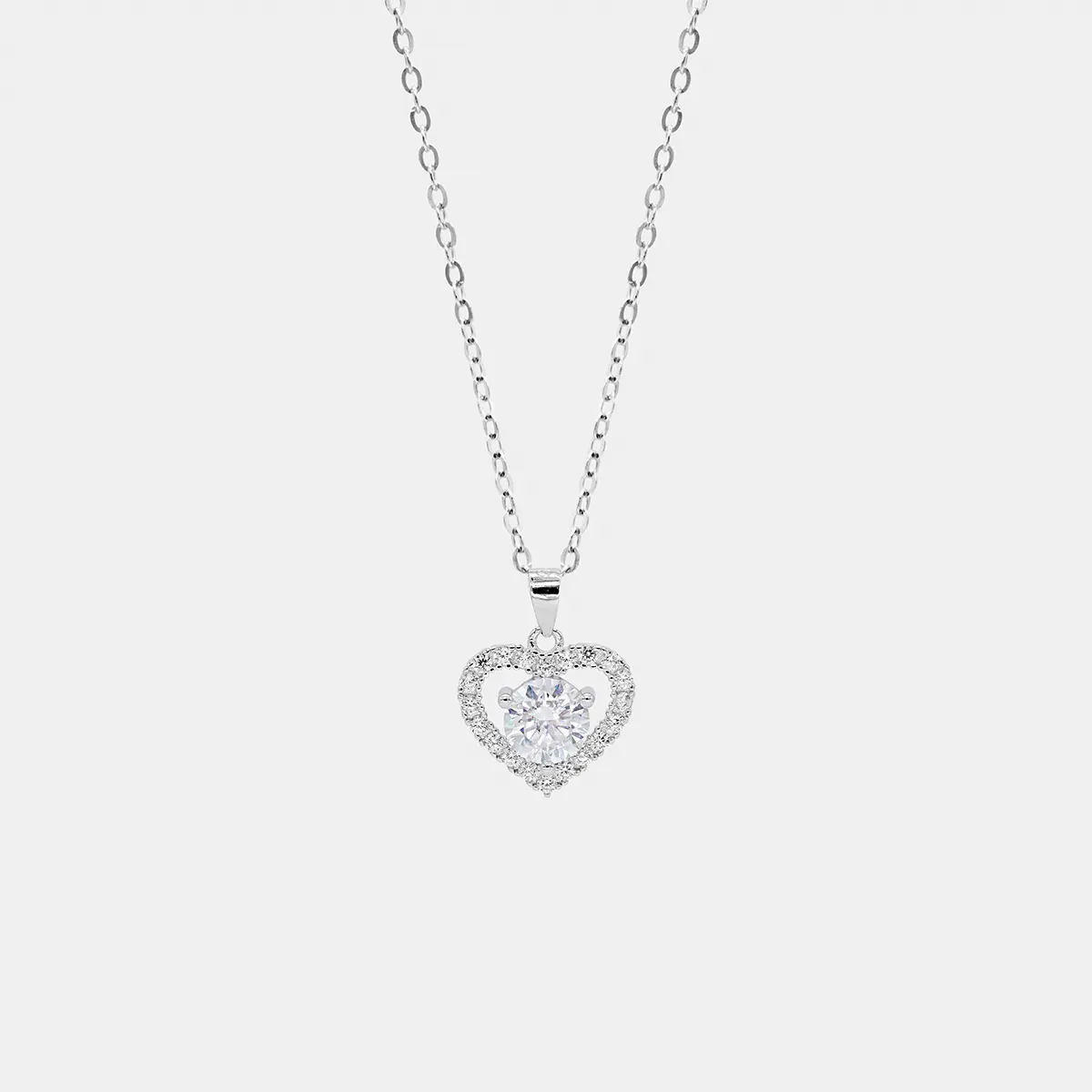 【239】"Cupid's Garden" 1 Carat Synthetic Moissanite Necklace