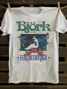 Björk Debut Graphic T-Shirt  - Y2K Music Aesthetic - Vintage Album Tee