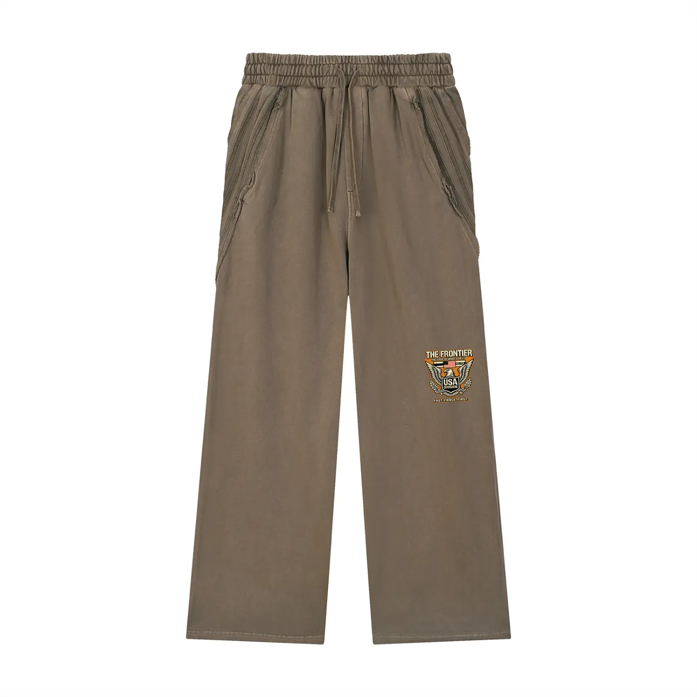 Snow Washed Tape Raw Edge Sweatpants