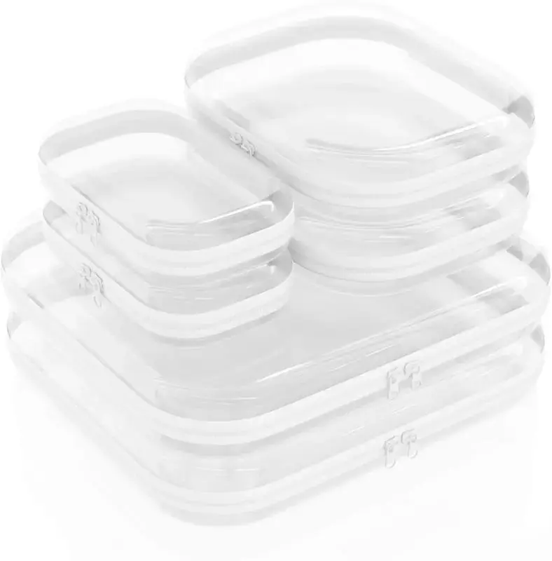 No More Digging Through Bags! 3 Pack Clear Waterproof Hard Shell Storage Pouches, See-Through Design For Cosmetics, Stationery, Toys Travel & Office Organization