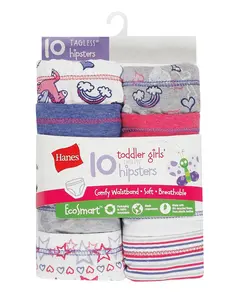 Hanes Toddler Girls' EcoSmart Hipsters 10-Pack