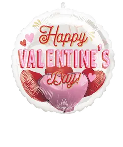 Retro Valentine's Day Heart Foil Balloon