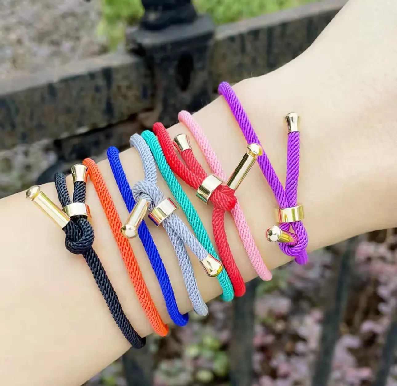 Women's Adjustable Fabric Charm Bracelet - Colorful Cord, Basic, Casual, Classic, Concise, Daily Wear, Stackable Bracelets Accessory, Unisex String Bangle