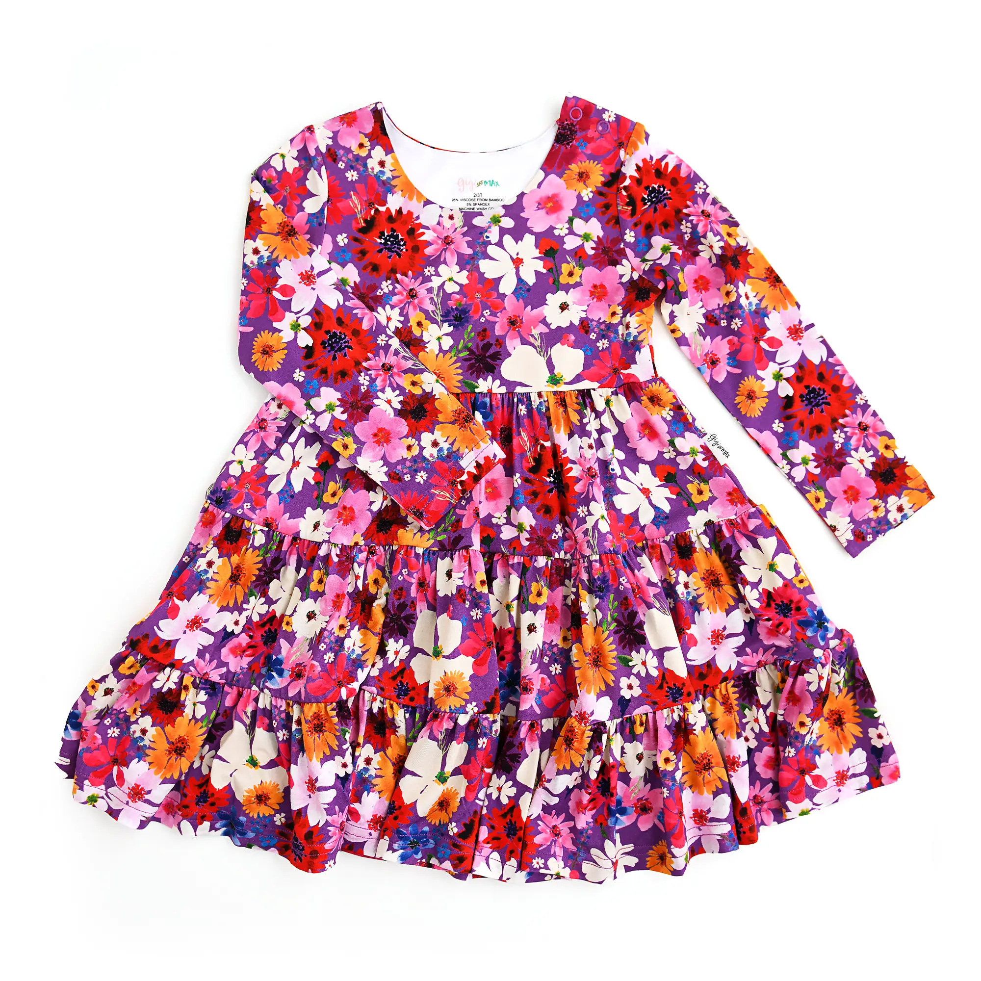Kaia SWING DRESS Bamboo Kids Toddler Twirl Floral Dress