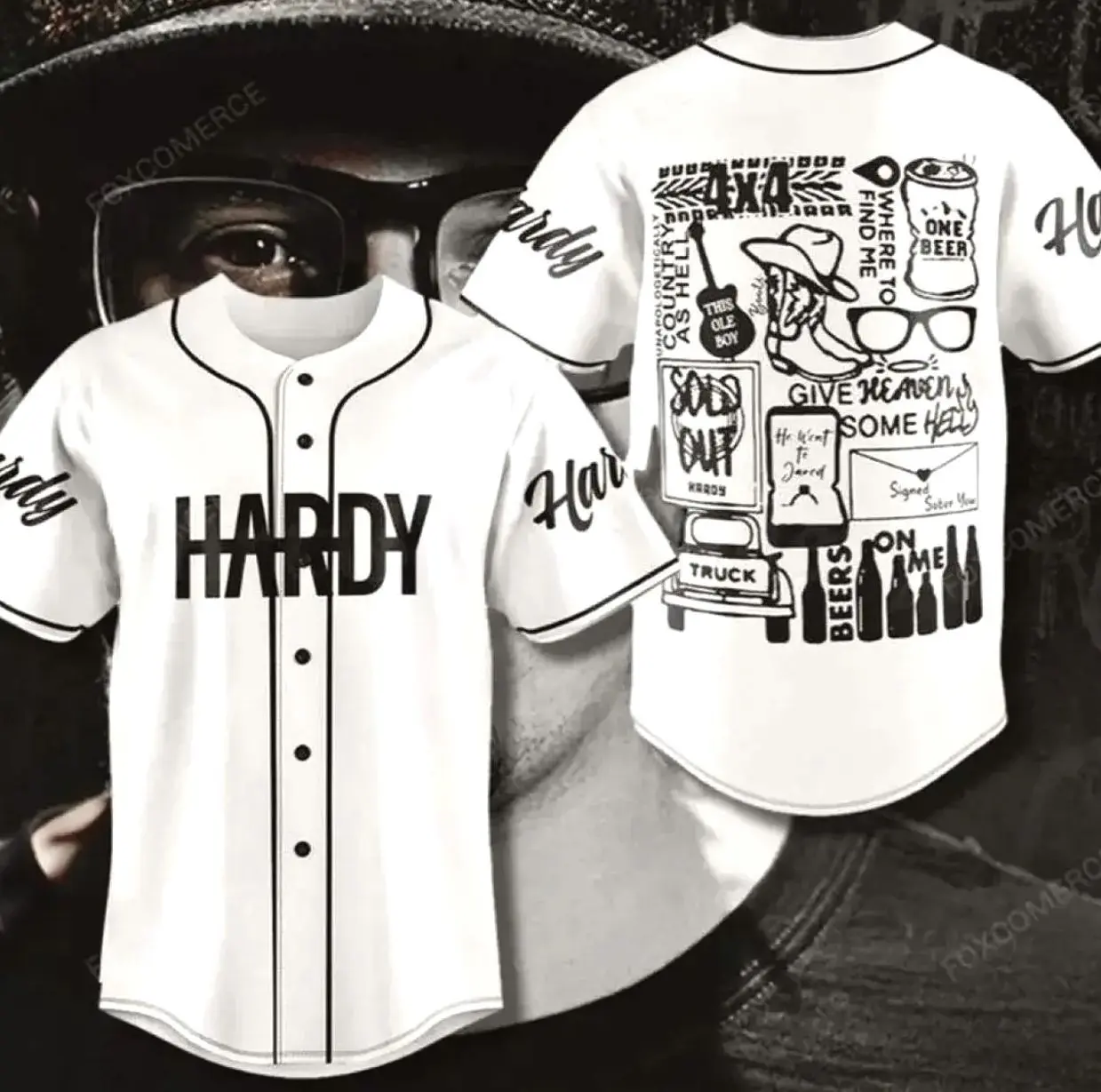 HARDY Baseball Jersey – Concert Tour Inspired Country Music Fan Shirt MIR