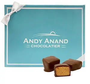 Andy Anand Dark Chocolate Honeycomb, 2 lb – Gourmet Vegan Candy, Handcrafted Crunchy Toffee-Style Chocolate Gift Box for Special Occasions