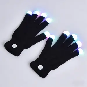Warm Knitted Multi-Mode LED Light Up Gloves: Reusable Light Up Accessory for Winter Nights, Festivals, Rave Parties and Outdoor Night Activities