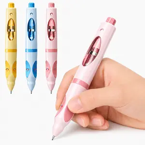 Write Right Learning,Pencil Kids Handwriting Gripper,Posture-Correcting Pen with Automatic Refill, Posture Correction Training Writing, 12 Replacement Refillers