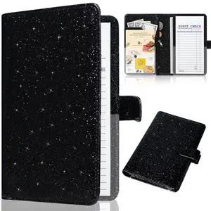 Server Book for Waitress Leather Book Organizer with Zipper Pocket Cute Waiter Wallet