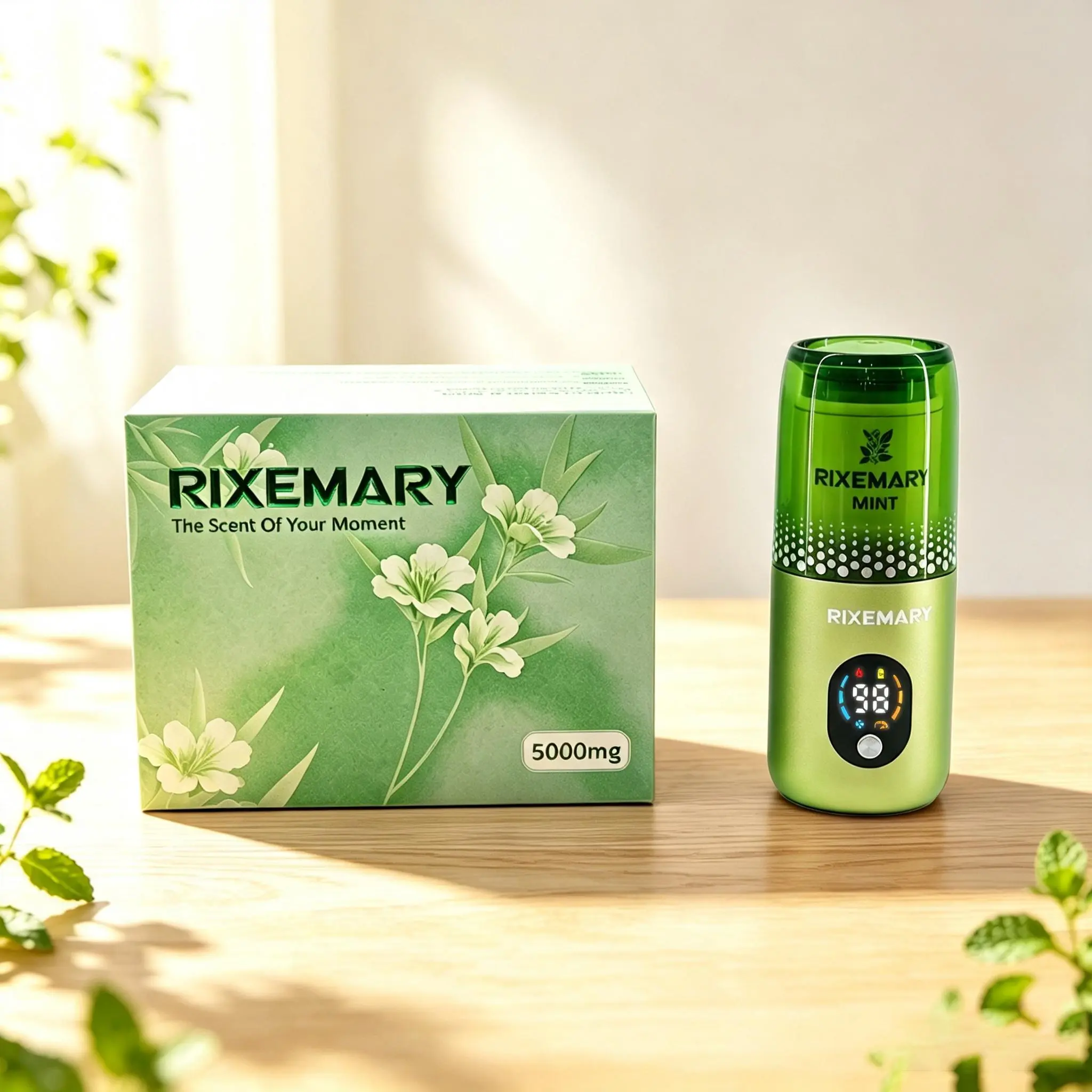 RIXEMARYPortable Tabletop Scent Diffuser, Water-Based Soft Mist Aromatherapy Machine for Living Room Decor & Room Scenting