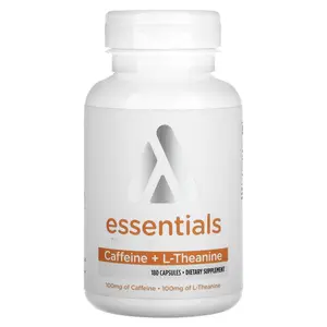 TransformHQ Essentials, Caffeine + L-Theanine, 180 Capsules