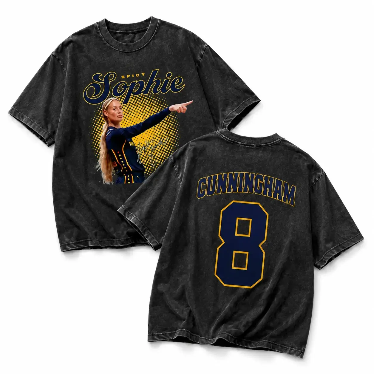 Men's Unisex Sophie Cunningham #8 Double-Sided Short-Sleeve Oversized Graphic Tee, Menswear Casual Basketball Fan T-Shirt, Game Day Streetwear Gift, Shortsleeve, Men's T Shirts, Oversized Tee, Machine Wash, Tops, Gift For Fans, Cotton, Printed, Sophie Gra