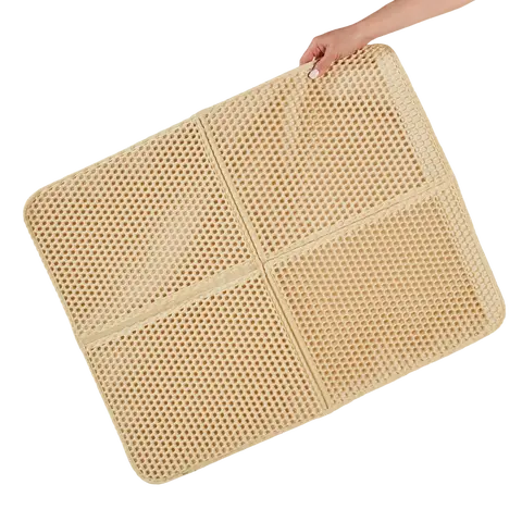 PrettyLitter Honeycomb Cat Litter Mat - 1-Piece 24"x36" Soft Pad with Hex Holes, Paw Litter Capture, Pocket Design, Soft Landing, Cleaner Experience, Pet Supplies Accessory for Clean Floors