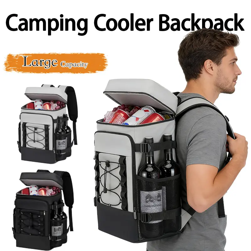 Large Waterproof Insulated Cooler Backpackfor Men & Women, Leak Proof Cooler Backpackfor Camping, Beach, Fishing, Picnic, Travel,Outdoor, 32L,36Cans