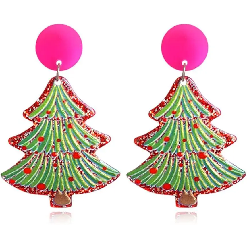 Personality  Christmas Tree  Earrings  Lightweight Creative Cartoon Christmas Tree Drop Dangle Earrings  For Women Festival Gifts