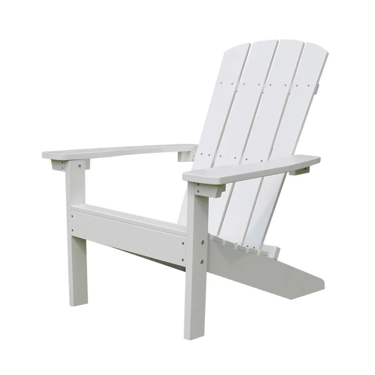 212 MAIN Classic Faux Wood Adirondack Chair - 36.61 in. White, Tall Frame, Wide Arms, Easy Setup, Seats 2, Seats Two
