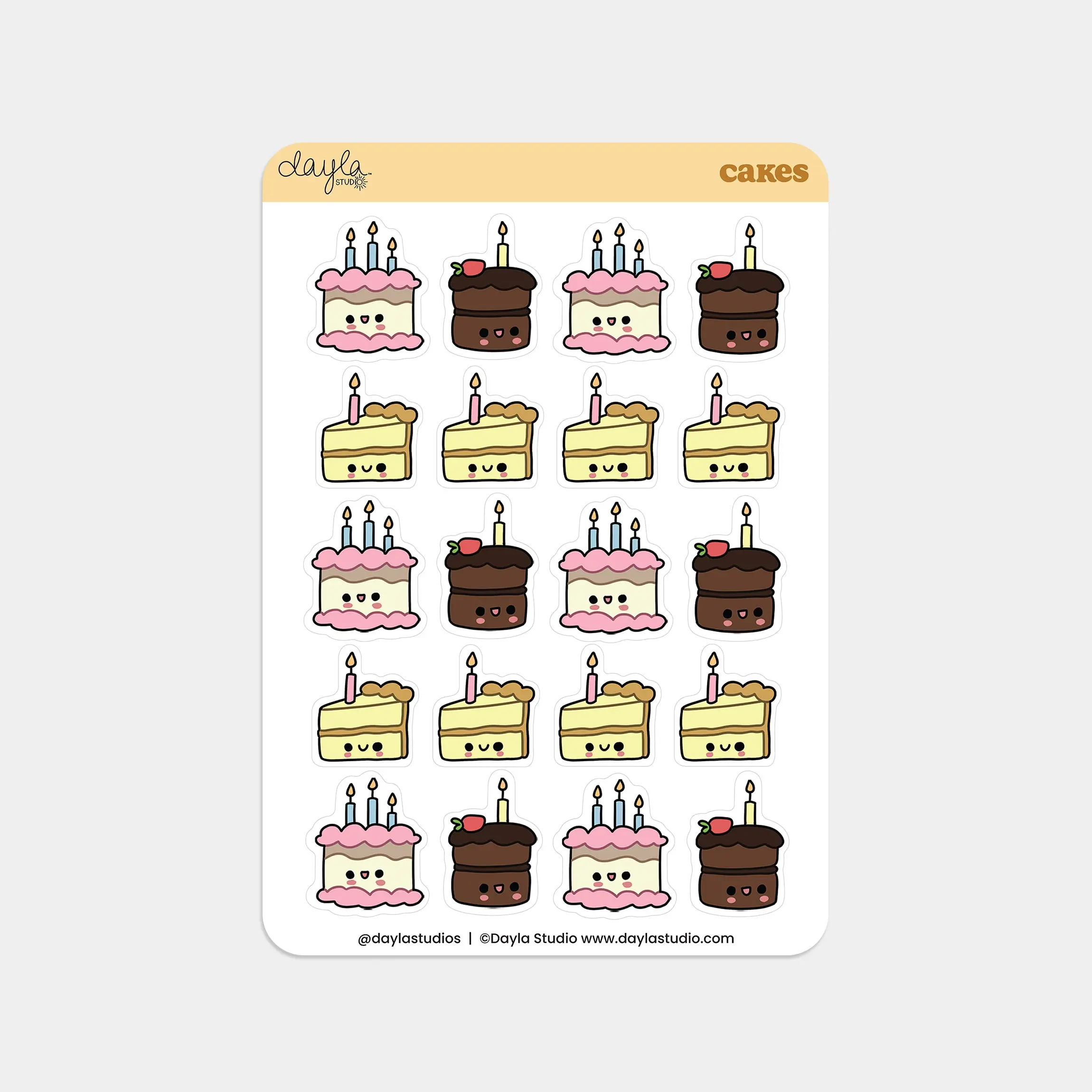 "Cakes" Stickers